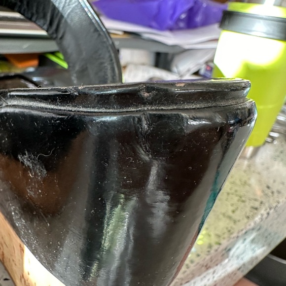 Prada Black Patent Leather n Cork Platform sandal. - Picture 6 of 7